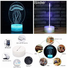 Lade das Bild in den Galerie-Viewer, 3D Jellyfish Night Light Lamp nebula-light.com
