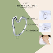 Lade das Bild in den Galerie-Viewer, 100% 925 Sterling Silver Wave Finger Rings for Women Wedding Engagement Party Sterling Silver Jewelry Gift
