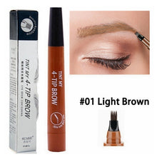 Lade das Bild in den Galerie-Viewer, 4 Points Eyebrow Pen 5 Colors Liquid Brow Pencil Dark Brown Microblading Eyebrow Pencil Waterproof Eyebrow Tattoo Pen Cosmetic DSers
