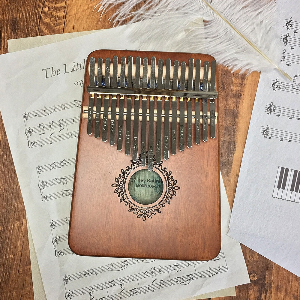 17 Keys Kalimba Thumb Piano High Quality Wood Mbira Body Musical Instruments With Learning Book Kalimba Piano Christmas Gift OMG Shop Zone