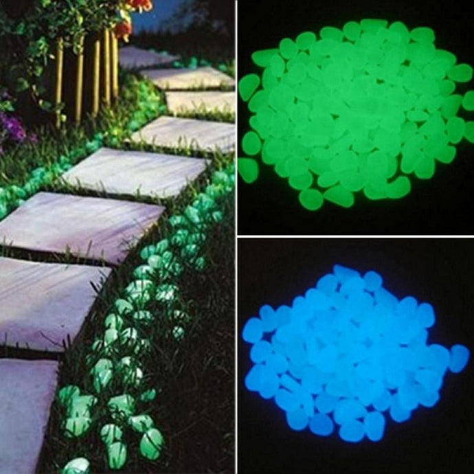 25/50pcs Glow in the Dark Garden Pebbles Glow Stones Rocks for Walkways Garden Path Patio Lawn Garden Yard Decor Luminous Stones DSers