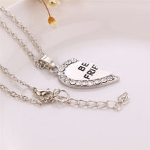 Lade das Bild in den Galerie-Viewer, 2 Pcs BFF Necklace Women Crystal Heart Pendant Best Friend Letter Necklace
