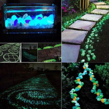 Lade das Bild in den Galerie-Viewer, 25/50pcs Glow in the Dark Garden Pebbles Glow Stones Rocks for Walkways Garden Path Patio Lawn Garden Yard Decor Luminous Stones DSers
