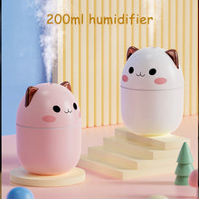 Lade das Bild in den Galerie-Viewer, 200ml Air Humidifier Cute Kawaiil Aroma Diffuser With Night Light Cool Mist For Bedroom Home Car Plants Purifier Humificador DSers
