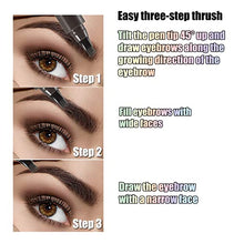 Lade das Bild in den Galerie-Viewer, 4 Points Eyebrow Pen 5 Colors Liquid Brow Pencil Dark Brown Microblading Eyebrow Pencil Waterproof Eyebrow Tattoo Pen Cosmetic DSers
