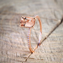 Lade das Bild in den Galerie-Viewer, 2Pcs Ring/Set Rose Gold Filled White Crystal Zircon Wedding Engagement Ring Size 6-10
