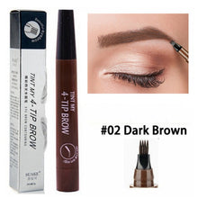 Lade das Bild in den Galerie-Viewer, 4 Points Eyebrow Pen 5 Colors Liquid Brow Pencil Dark Brown Microblading Eyebrow Pencil Waterproof Eyebrow Tattoo Pen Cosmetic DSers
