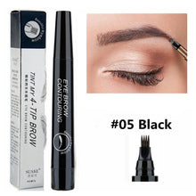 Lade das Bild in den Galerie-Viewer, 4 Points Eyebrow Pen 5 Colors Liquid Brow Pencil Dark Brown Microblading Eyebrow Pencil Waterproof Eyebrow Tattoo Pen Cosmetic DSers
