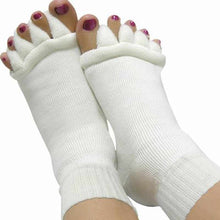 Lade das Bild in den Galerie-Viewer, 1Pair Foot Massager Socks Finger Separator Massage Sleeping Health Foot x
