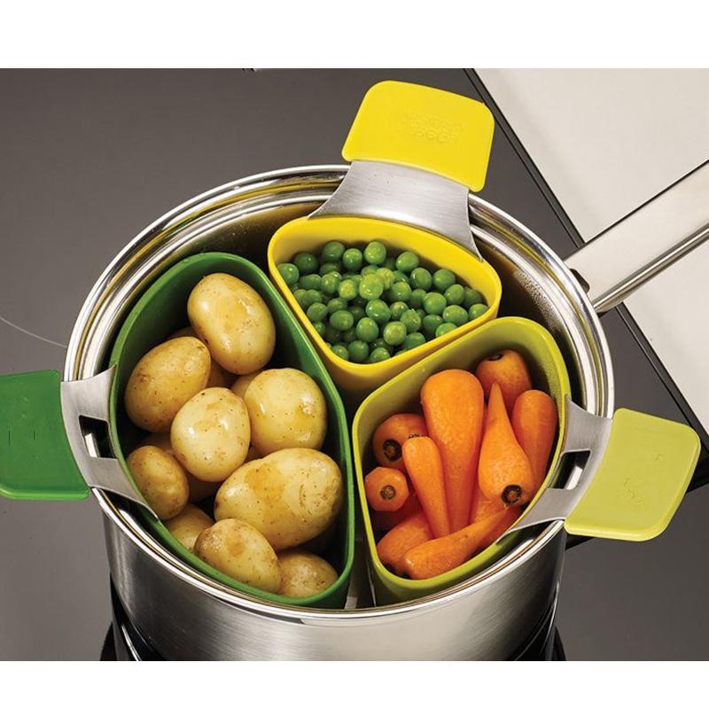 3 Set Stainless Steel Food Steamer x