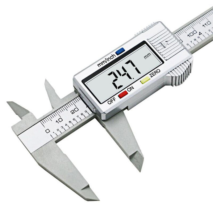 1 PC New 0-150mm 6inch LCD Digital Electronic Carbon Fiber Vernier Caliper Gauge Micrometer Measuring Tool VEP33 x